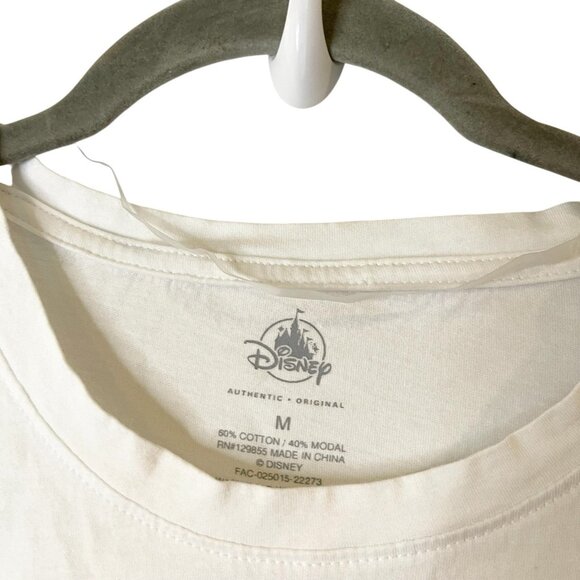 DISNEYLAND Mickey Mouse White Rhinestone T Shirt Disney *STAINED - READ* Size M - Picture 6 of 6